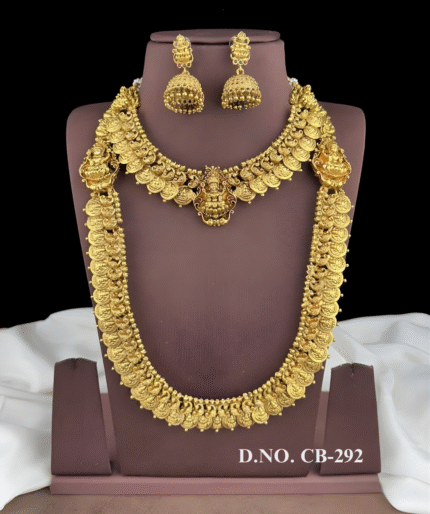 Majestic Lakshmi Coin Semi Bridal Jewelry Set