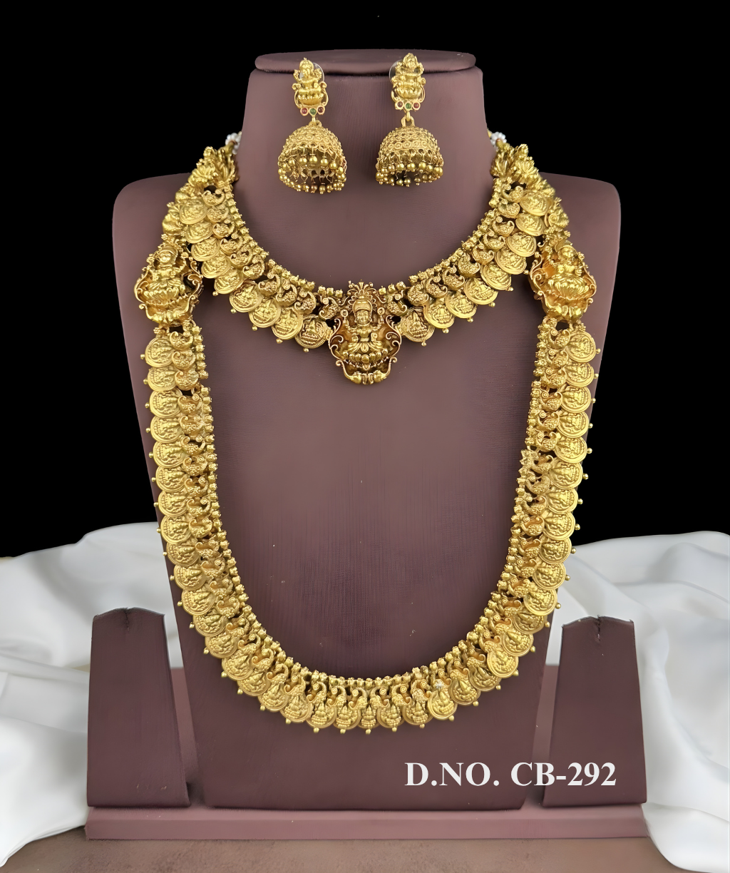 Majestic Lakshmi Coin Semi Bridal Jewelry Set Majestic Lakshmi Coin Semi Bridal Jewelry Set
